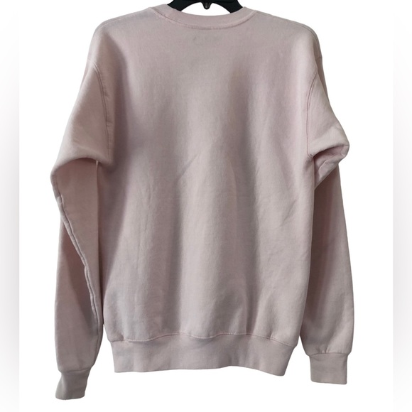 Billie Eilish Official Au Revoir Happier Than Ever Pale Pink Crewneck Sweatshirt - Picture 5 of 7
